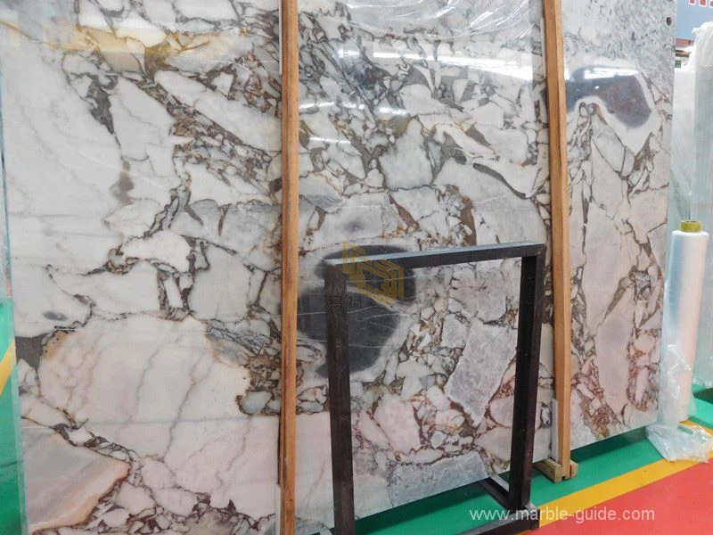 White titanic storm marble slab 01