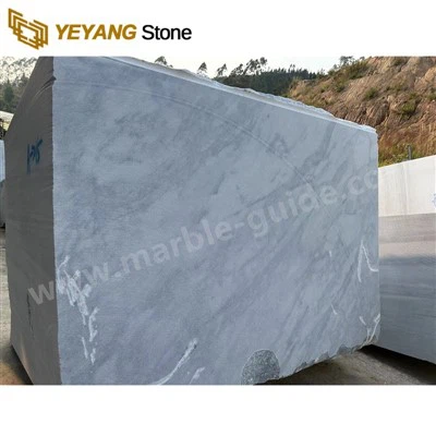 Természetes fehér és szürke márvány kőtömb saját kőbánya