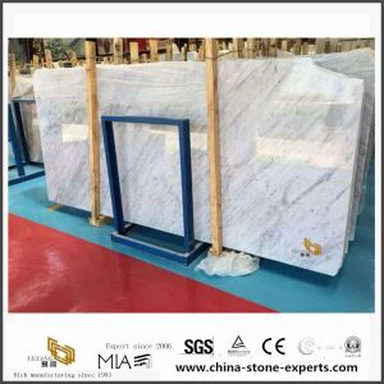 Nagykereskedelmi Bianco Carrara fehér márvány lemez csempe design Kína márvány szállítók