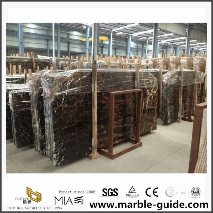 A Quality China Golden Portoro Marble Slabs For Hotel Decoration