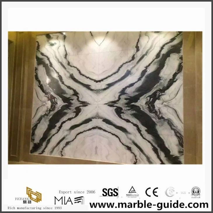 Kína panda fehér márványlemezek /bookmatch márvány, jó áron