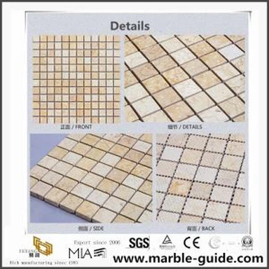 Testreszabott Stone Marble Mosaic csempe Beige színű projekthez