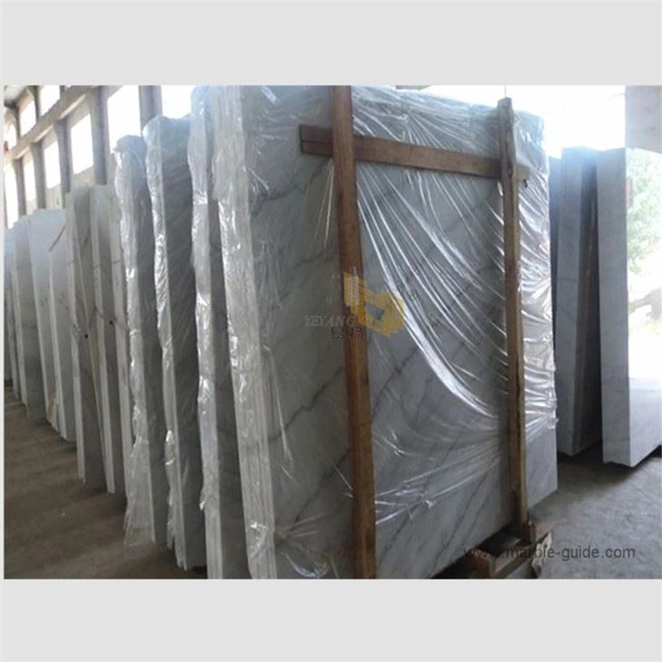 carrara white polished marble slabs for wholesale